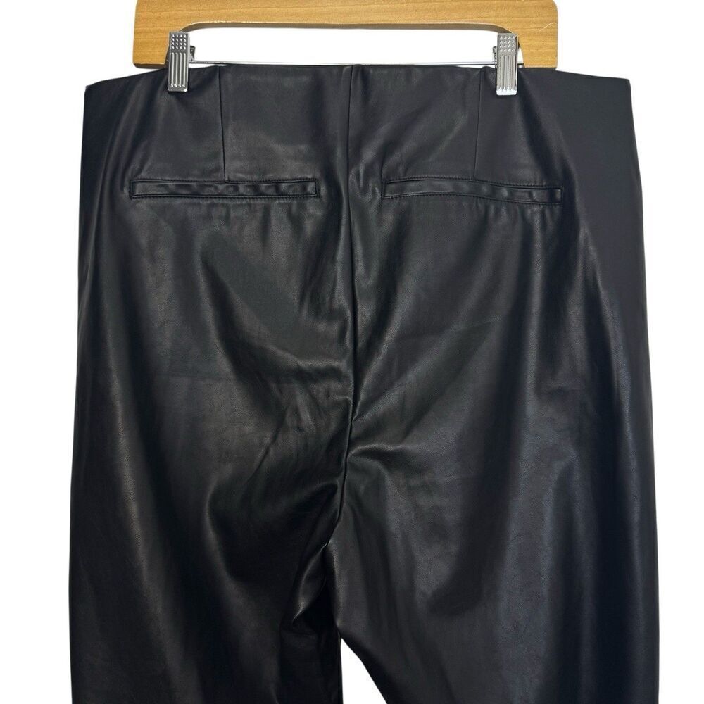 Old Navy Extra High Waisted Faux Leather Pants Womens 18 Tall Office Rock Grunge - Picture 4 of 6